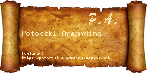 Potoczki Armandina névjegykártya